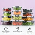 thumbnail image 4 of 24pc Borosilicate Glass Storage Containers with Lids | 12 Airtight/Freezer Safe Food Storage Containers for Pantry and Kitchen | Meal Prep Container for Lunch | Glass Tupperware Set, 4 of 7