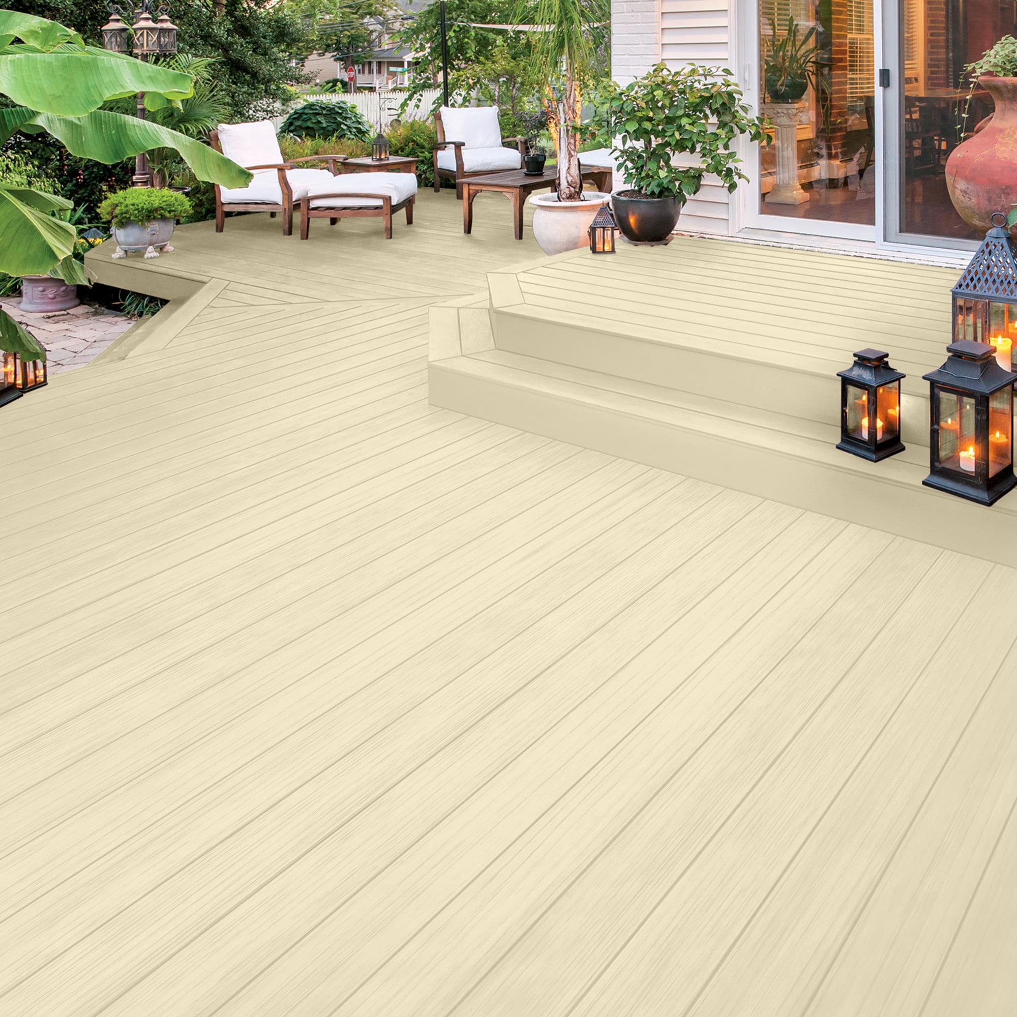 Olympic Elite 5 Gallons SC-1078 Snowflake Solid Advanced Exterior Stain and Sealer in One