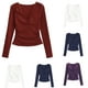 thumbnail image 1 of Camisetas para mujer,Camiseta de manga corta con cuello en V para mujer, top informal de poliéster, corte ajustado, largo regular para uso diario, sopatenor, 1 of 7