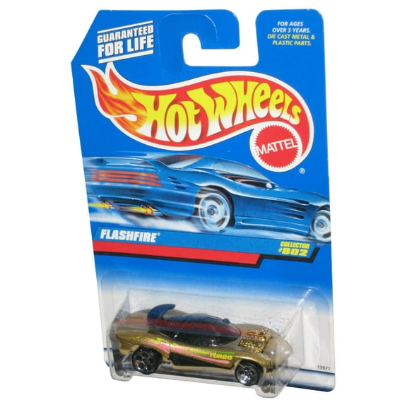 Hot Wheels Flashfire (1997) Mattel Die-Cast Gold Toy Car #802