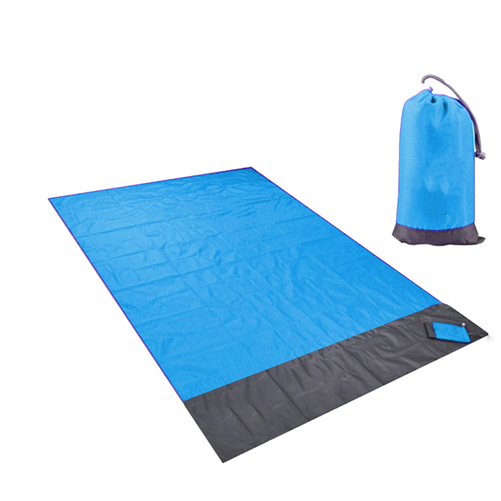 Beach Blanket Waterproof Pocket Picnic Sheet Mat Quick Drying Rug 