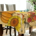 thumbnail image 3 of 60"x90" Thanksgiving Pumpkin Tablecloth, Waterproof Washable Polyester Square Table Cover Durable Tablecloth for Kitchen Dining Table Party Decor, 3 of 7