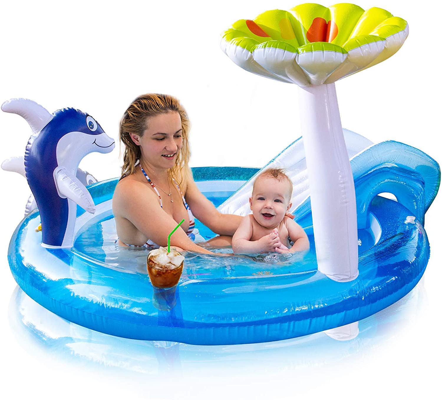 Kids Inflatable Pool for Adults, Family Kiddie Swimming Pool with Water