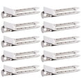 thumbnail image 1 of 50pcs 1.8“ Silver Metal Hairdressing Double Prong Pin Curl Setting Section Hair Clips Alligator Clips with Holes for Hair Extension, 1 of 5