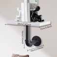 thumbnail image 2 of 8-Kit Rustic Iron & Wood Fusion Wall-Mounted Pipe Shelving with Thickened Brackets 55lbs Max Load, 2 of 8