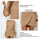thumbnail image 5 of Vestido De Mujer, Dobladillo Irregular Poliéster Manga Larga Vestido Transpirable Cuello Redondo Para Citas Para Trabajar ANGGREK Albaricoque L, 5 of 8