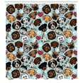 thumbnail image 3 of Ambesonne Dog Lover Shower Curtain, Canine Breeds Love, 69"Wx84"L, Multicolor, 3 of 3