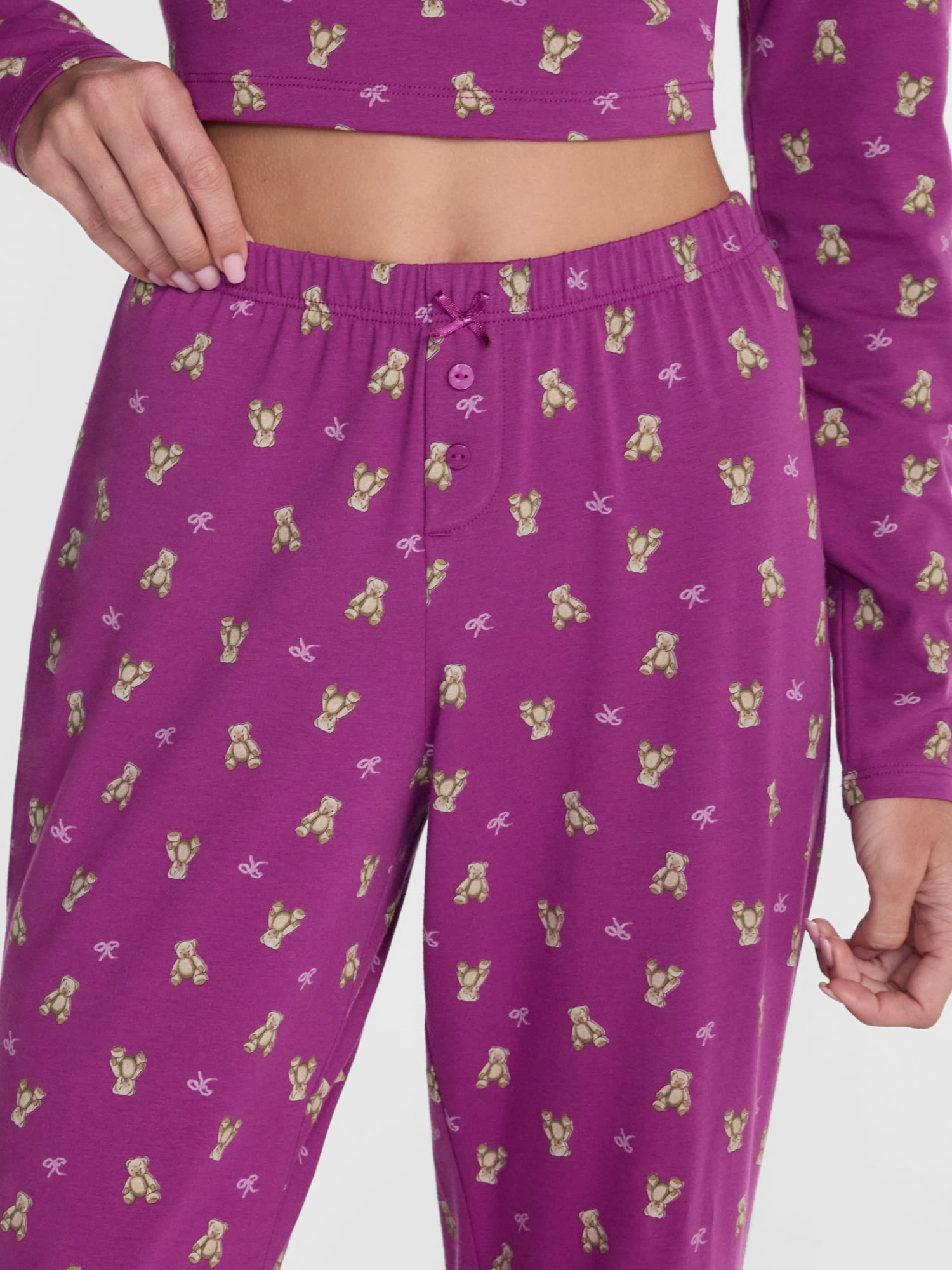 No Boundaries Cloud Core Low Rise Sleep Pants, 31” Inseam, Women's XXS-3X