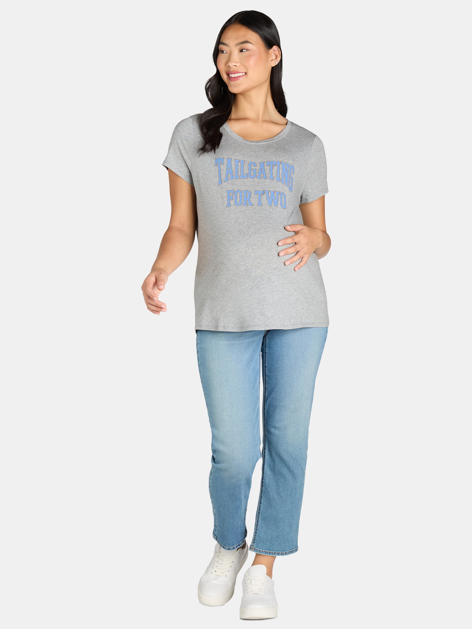 Time and Tru Women’s Maternity Graphic Tee, Sizes S-XXL