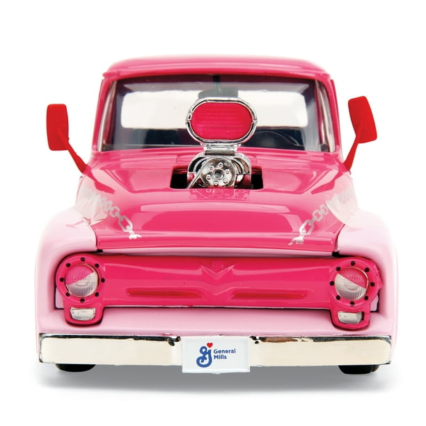 1956 Ford F-100 Pink Pickup with Franken Berry Figure - Jada 1/24