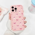 thumbnail image 3 of YWC-Compatible for iPhone 12 Pro Max Case Cute Aesthetic Bowknot Ribbon with Pink Design for Girls Women Soft TPU Shockproof Protective Girly for iPhone 12 Pro Max Case-Small Bow, 3 of 4