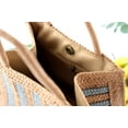 thumbnail image 5 of CoCopeaunt Women Pompom Beach Straw Tote Bags Hand-Woven Summer Top-handle Handbag, 5 of 5