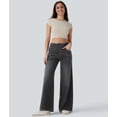 thumbnail image 4 of Jeans for Women High Waisted Pull on Baggy Jeans Straight Casual Denim Pants with Pockets Gray XL, 4 of 9