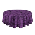 thumbnail image 5 of Witch Themed Round Tablecloth 60 Inch - Halloween Waterproof Washable Wizard Black Cat Full Moon, 5 of 6