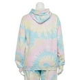 thumbnail image 2 of Nickelodeon Women's Spongebob Squarepants Hooded Sweatshirt - White Tie-Dye, 2 of 3