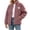 05-Pink, variant on Diufon Women's Fuzzy Fleece Coats Full Zip Stand Collar Long Sleeve Fall Winter Warm Outwear Jacket with Pockets