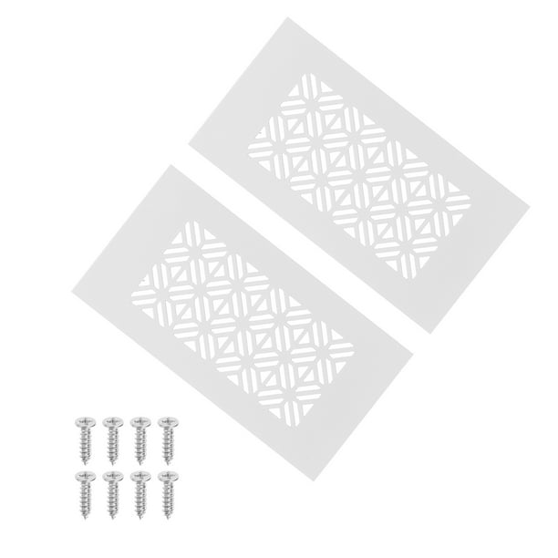 Cubierta de ventilación de aire para puerta Uxcell, cubierta de ventilación de rejilla de aluminio de alta resistencia con tornillos de montaje para puerta de armario 6 x 3 pulgadas