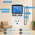 Digital Temperature Controller 1800W 15A/120V LCD Thermostat Timer ...