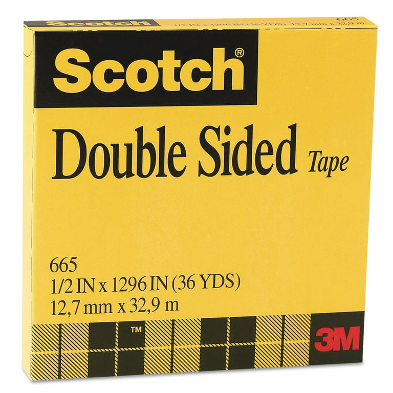 Scotch #665 Clear Double Stick Tape- 1 x 36