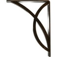 thumbnail image 4 of Ekena Millwork 2"W x 7 1/2"D x 10"H Miller Wrought Iron Bracket, (Triple center brace), Antiqued Bronze, 4 of 9