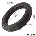thumbnail image 2 of YAAQII for 14 Inch Solid Tire 14x2.50 No-Inflation Tyre 2.50-10 Rubber Puncture-Resistant Replacement Wheel for Electric Vehicle Scooter Bicycle with Enhanced Grip, 2 of 9