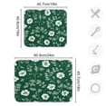 thumbnail image 3 of Dish Drying Mat Kitchen Pad Large Counter Absorbent Dish Mats Drainer White Flowers on Green Background, 3 of 8