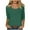 Green, variant on Plus Size Tops for Women 3/4 Sleeve O Neck Solid Color Pullover Tops Comfortable Loose Spring Tops for Women,Light Blue,S
