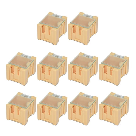 10pcs Electronic Component Container Cases Mini Storage Boxes Kit Plastic Mini Tool Box 31.5x21.5x25mm