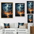 thumbnail image 4 of Designart "Dynamic Illumination of Lightning" Landscape & Nature Floater Framed Wall Decor, 4 of 7