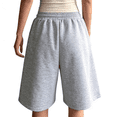 thumbnail image 3 of Mitankcoo Women's Athletic Bermuda Shorts - Drawstring Wide-Leg Pant - Workout Running Casual Short Pants, 3 of 5