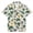 White + Green Leaf, variant on IBTOM CASTLE Daddy and Son Tropical Print Matching Shirts, Father Son Shirts for Beach Hawaiian Short Sleeve Summer Holiday Casual Clothes M Blue + White Flower