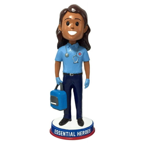 Paramedic Essential Heroes Bobblehead Female Dark Skin Tone