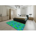 thumbnail image 5 of Ahgly Company Machine Washable Indoor Square Transitional SpringGreen Area Rugs, 5' Square, 5 of 7