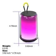 Jierben Bluetooth Speaker Waterproof, Bluetooth 5.3 Shower Speaker, 16W 5H Playtime, AUX-in/TF Card, Colorful RGB Lighting, Waterproof Speaker
