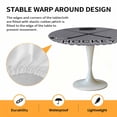 thumbnail image 2 of Elastic Fitted Round Tablecloth, Gray Hockey Waterproof Stretch Table Cover for 45"-54" Tables, Modern Art Vintage Hockey Ball Sports Washable Outdoor Tablecloths for Patio, Picnic, Camping, 2 of 9