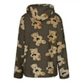 thumbnail image 4 of Women's Fuzzy Fleece Oversized Sweatshirts Hoodie Fall Long Sleeve Cute Teddy Bear Hooded Sweatshirt Winter Warm Lightweight Sherpa Sweaters Top, 4 of 5