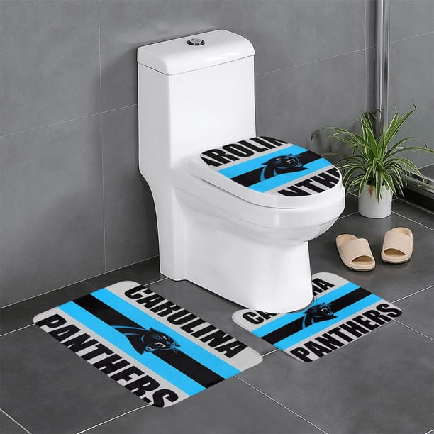 Juego de alfombras de baño de 3 piezas del equipo Panthers Alfombra antideslizante para baño de 31,5 x 20 pulgadas