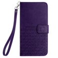 thumbnail image 2 of For Iphone 15 Plus Rhombic Texture Leather Phone Case With Lanyard(Purple),iPhone 15 Pro, 2 of 7