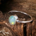 thumbnail image 2 of Fire Opal Statement Ring, 925 Silver Ring, Oval Cut Stone Ring, Thin Ring, Dainty Ring, Charm Ring, Handmade Ring, Women Ring, Elegant Ring*, 2 of 4