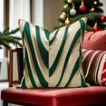 thumbnail image 5 of THE-TINART Elegant Modern Jacquard Throw Pillow Cover 20x20 Inch Set of 1 Forest Green Beige Luxury Decorative Couch Cover with Metallic for Sofa Cushion Bedroom Living Room, 5 of 7