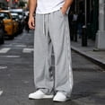 thumbnail image 2 of Dagugfen Sweatpants for Men Loose Fitted Elastic Waist Drawstring Casual Streetwear Fashion Pants with Pockets(XXXL,Gray), 2 of 9