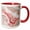 Red/White, variant on 3drose, Image of Trendy Luxury Orange Rose Gold Quartz Gemstone Agate Geode, 15oz Mug