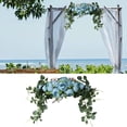 thumbnail image 6 of Flower Garland Home Hanging Wreath Centerpiece Garland Arch Flower for Wedding Blue, 6 of 8
