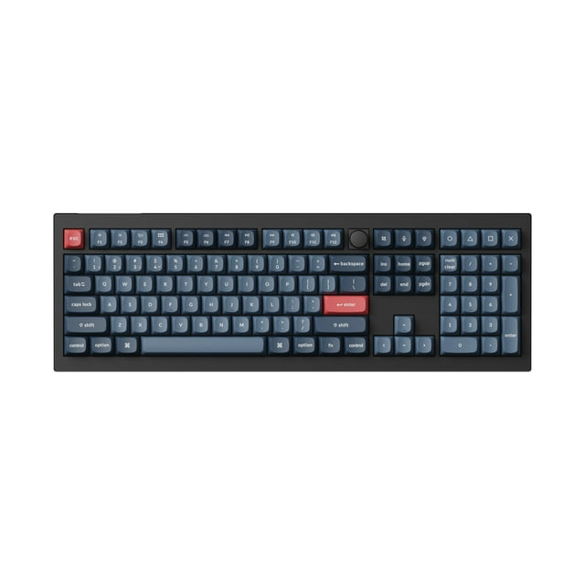 Keychron V6 Max Swappable RGB Backlight Brown Switch - Black - Knob Version