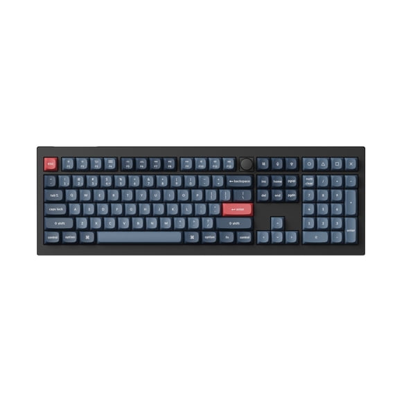 Keychron V6 Max Swappable RGB Backlight Brown Switch - Black - Knob Version