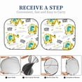 thumbnail image 6 of Xecao Dinosaur on Excavator for Foldable Car Sun Shades (2-Pack) offer sun protection with an easy-fold design for convenient windshield shading., 6 of 7