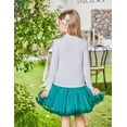 thumbnail image 4 of Oudiya Girls Lettuce Trim Mock Neck Long Sleeve Shirts Slim Fit Base Layer Ribbed Knit Tops Tees, 5-12Y, 4 of 6