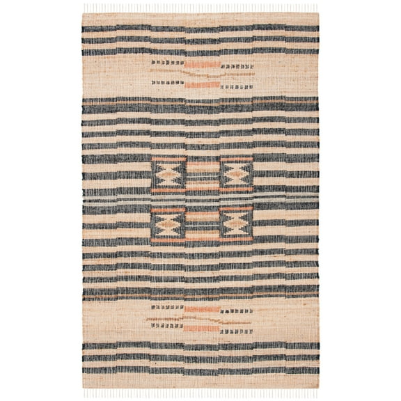SAFAVIEH Kilim Comgan Tribal Area Rug, Natural/Black, 3' x 5'