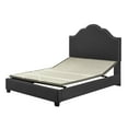 thumbnail image 3 of Preston Camelback Upholstered Queen Bedset In Charcoal Linen, 3 of 9