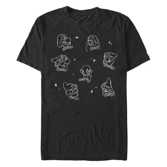 Men's Snow White and the Seven Dwarfs Dwarf Constellations Graphic T-Shirt